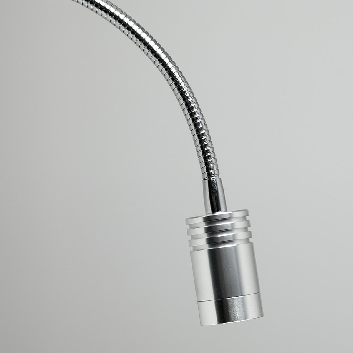 Modern Brushed Chrome Adjustable LED Reading Lamp Wall Light - Silver – image 4