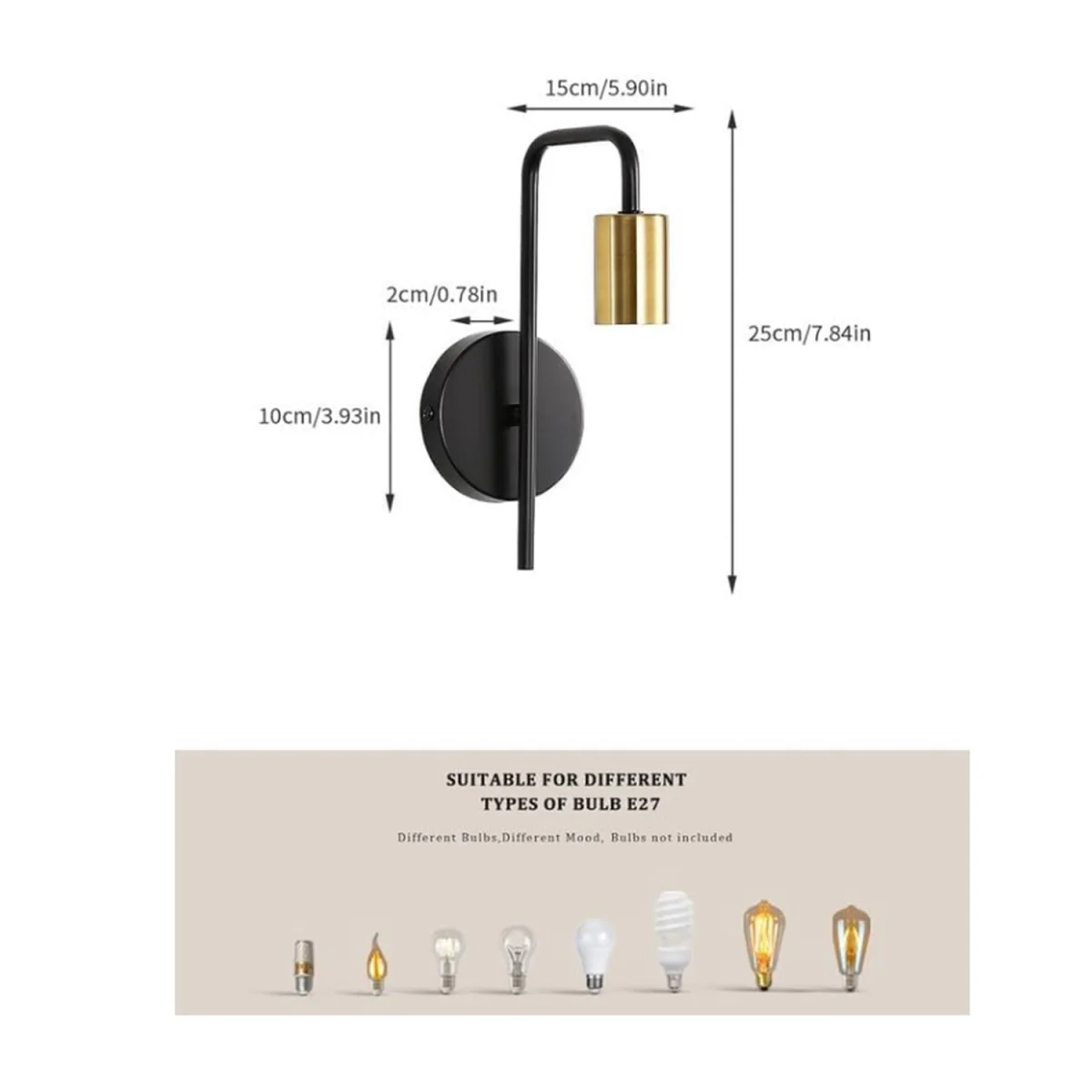 Pack of 2 Minimalist U Shaped Indoor Wall Light – image 2