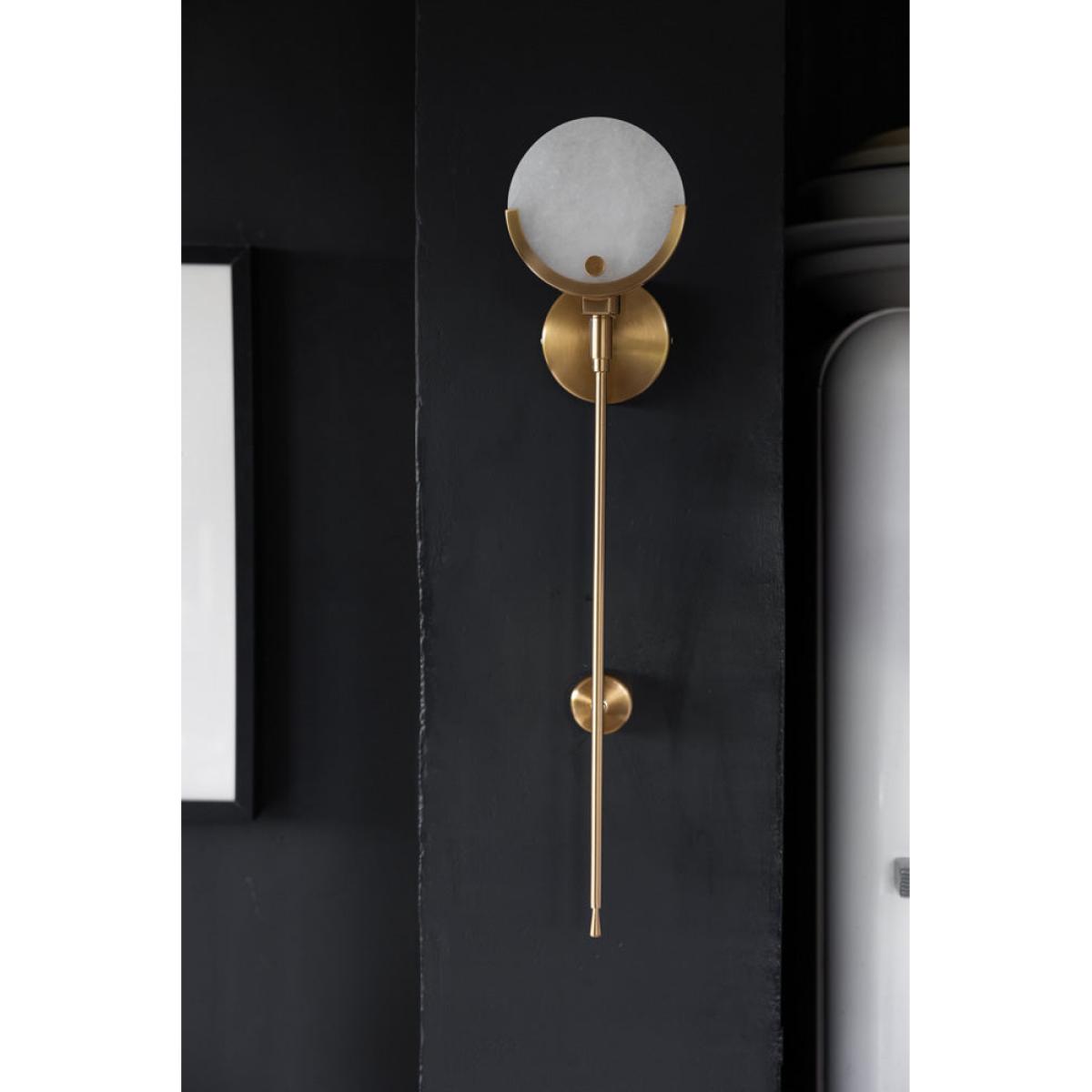 Marble Disc & Brass Wall Light – image 3