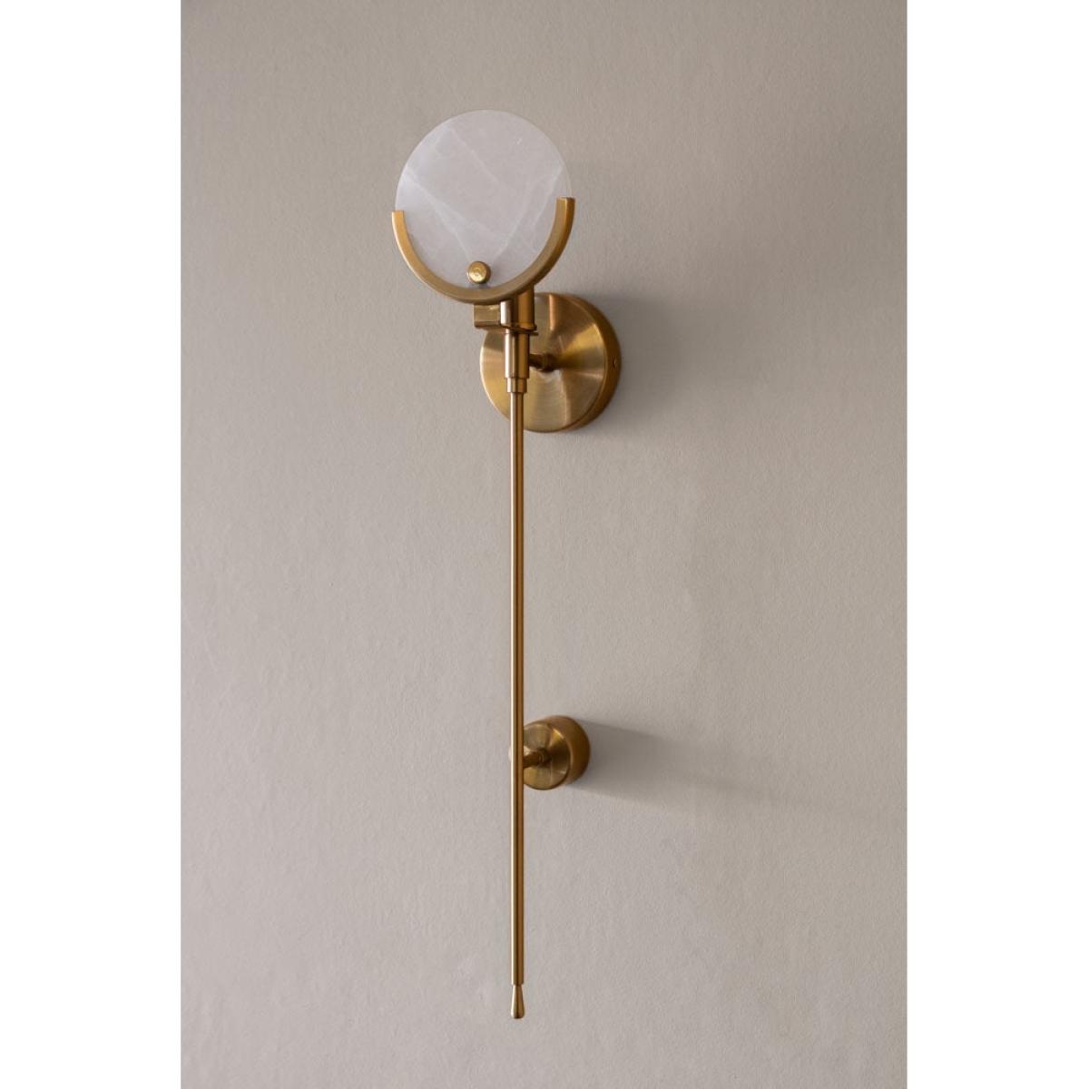 Marble Disc & Brass Wall Light – image 5