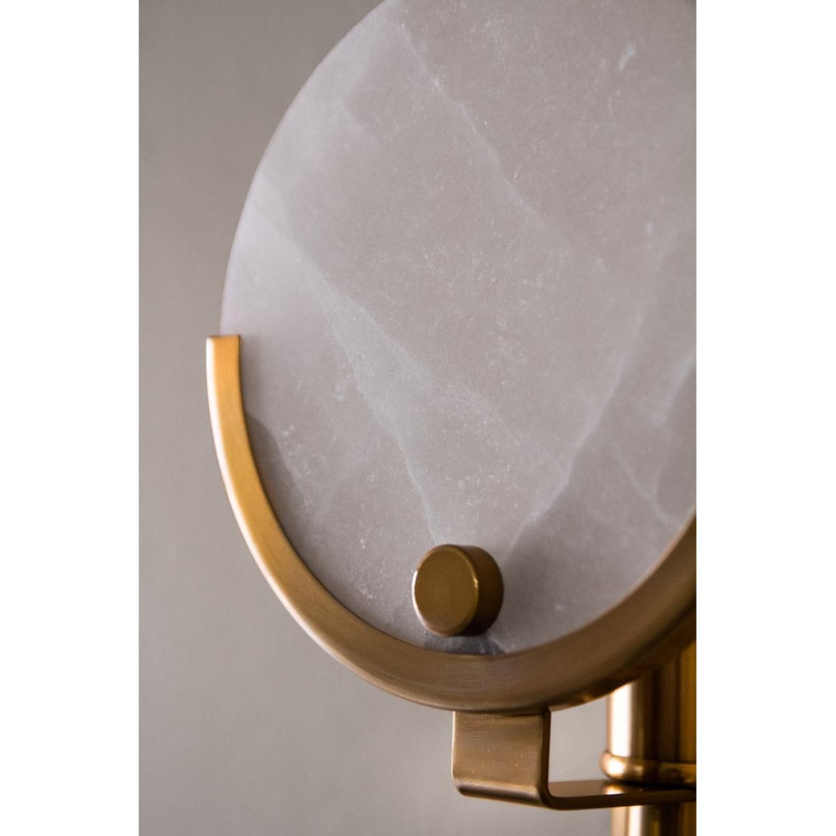 Marble Disc & Brass Wall Light – image 6