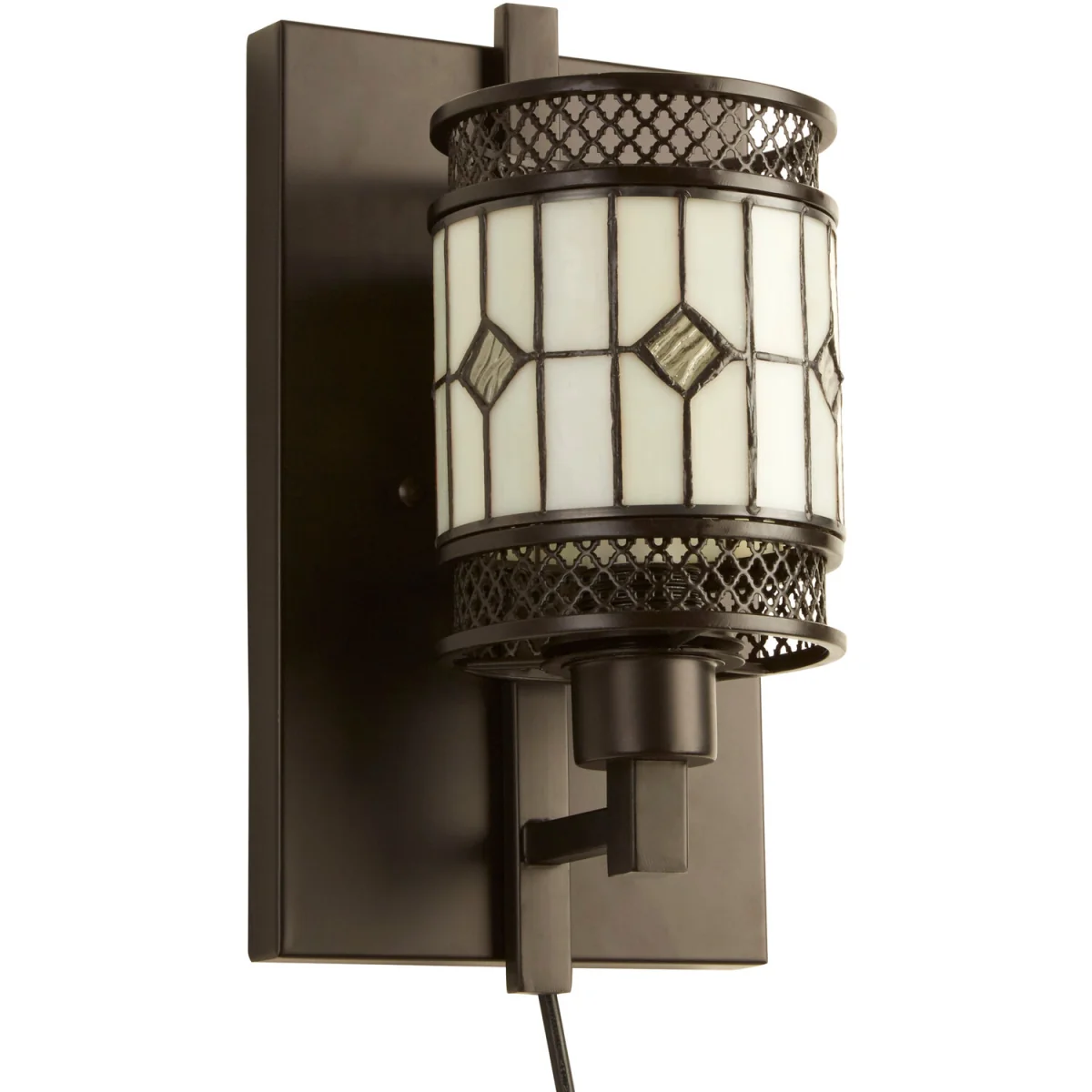Waldorf Diamond Deco Wall Light - Clear, Brown, Cream – image 2