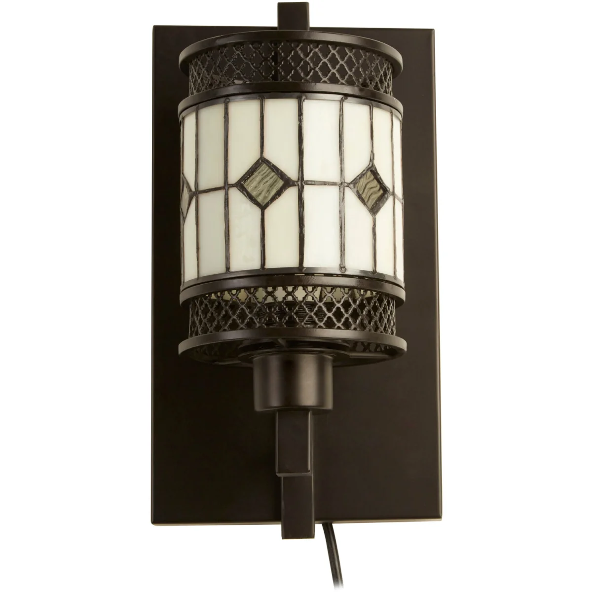 Waldorf Diamond Deco Wall Light - Clear, Brown, Cream – image 3