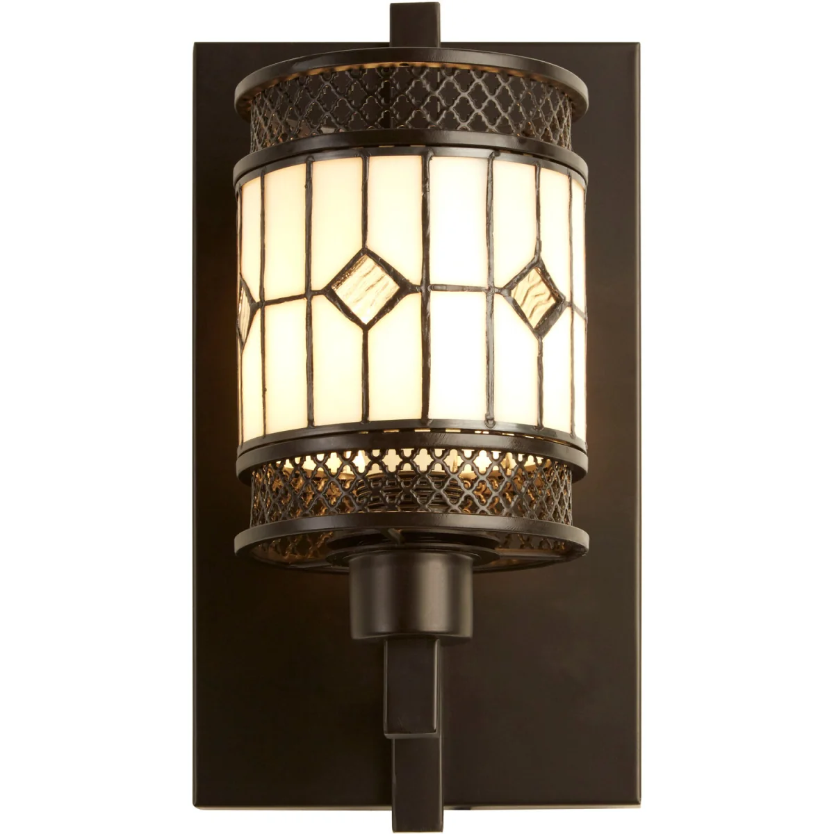 Waldorf Diamond Deco Wall Light - Clear, Brown, Cream – image 4