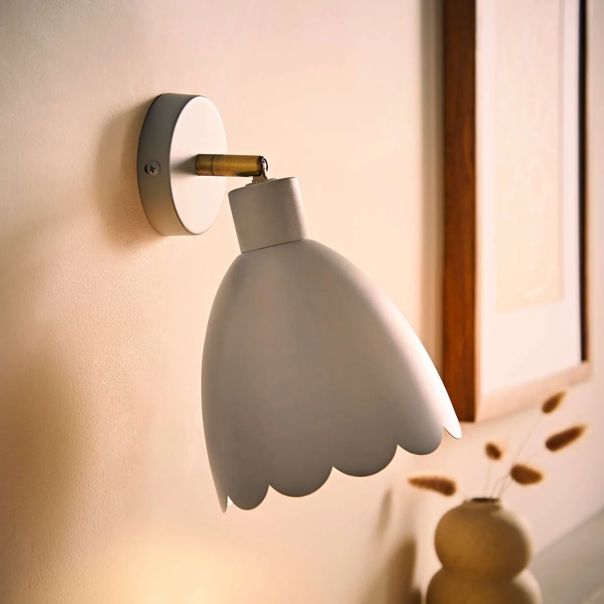 Millie Scallop Adjustable Wall Light - Powder Blue / 0.35kg / Plastic – image 3
