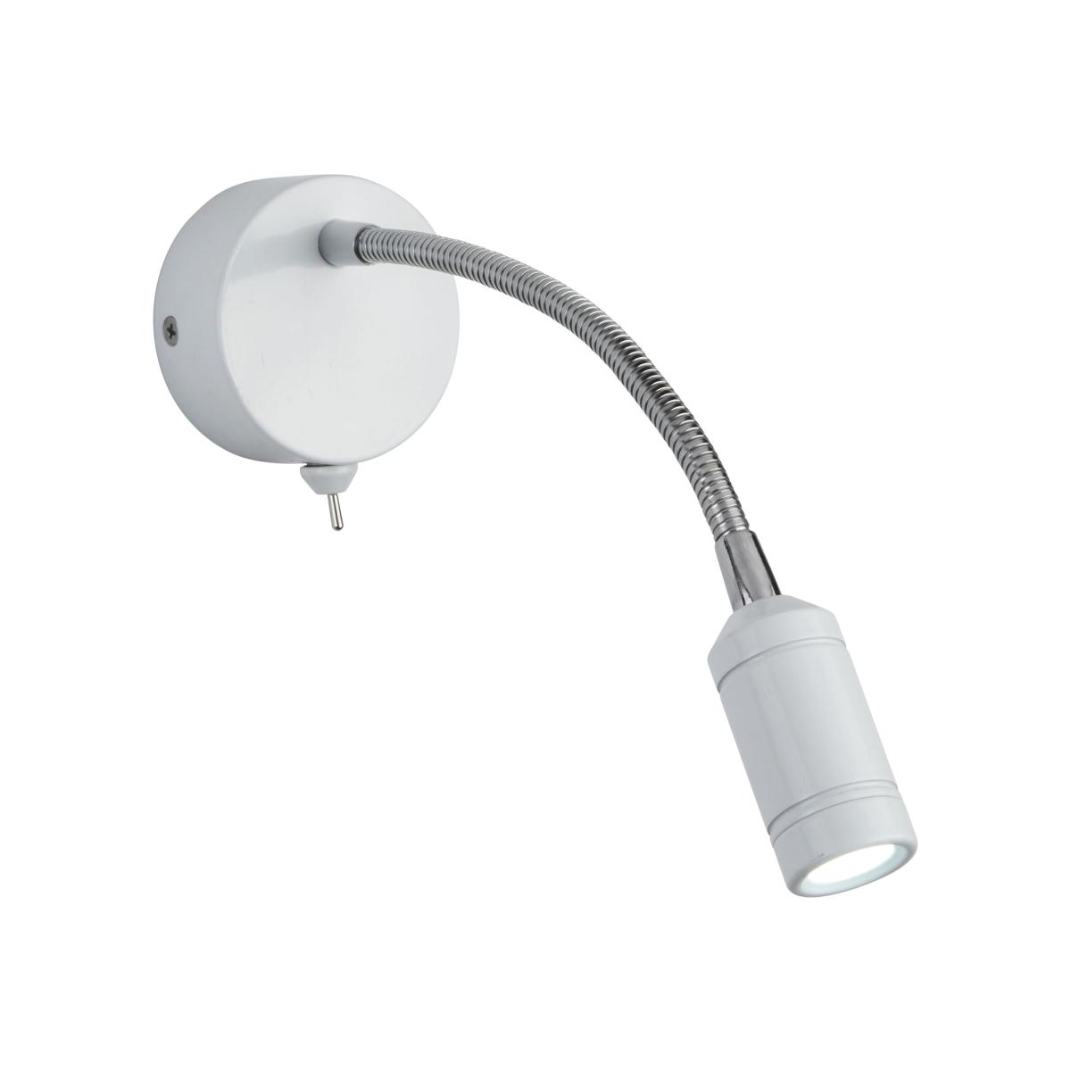 Barry Chrome LED Adjustable Wall Light - White