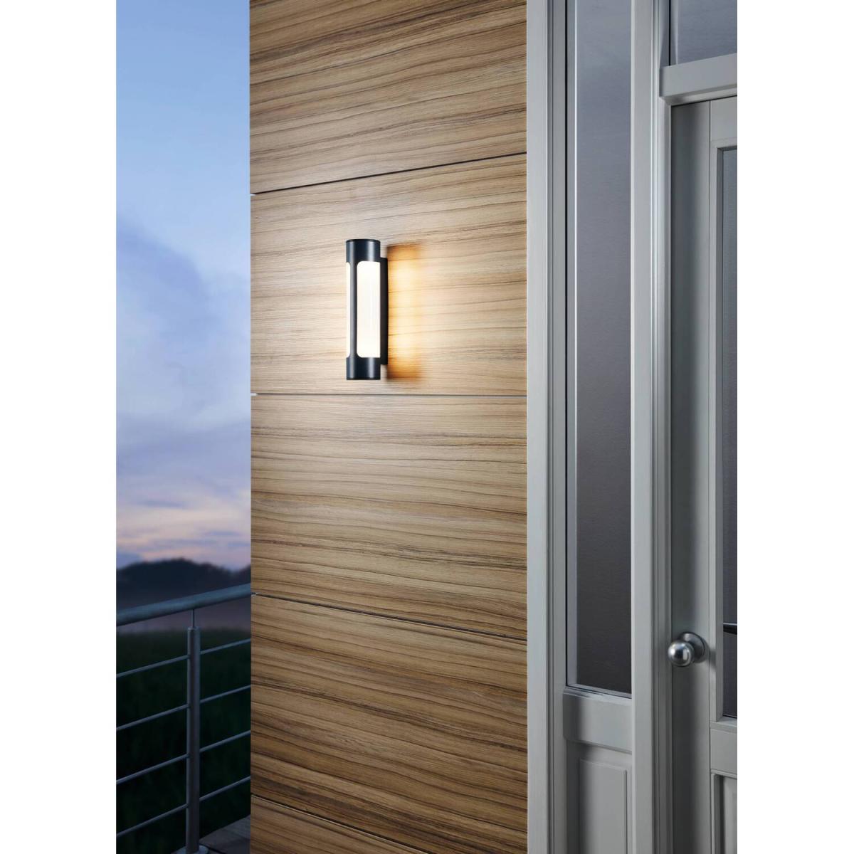 Eglo Tonego Grey Metal IP44 Integrated LED Outdoor Wall Light - White – image 2