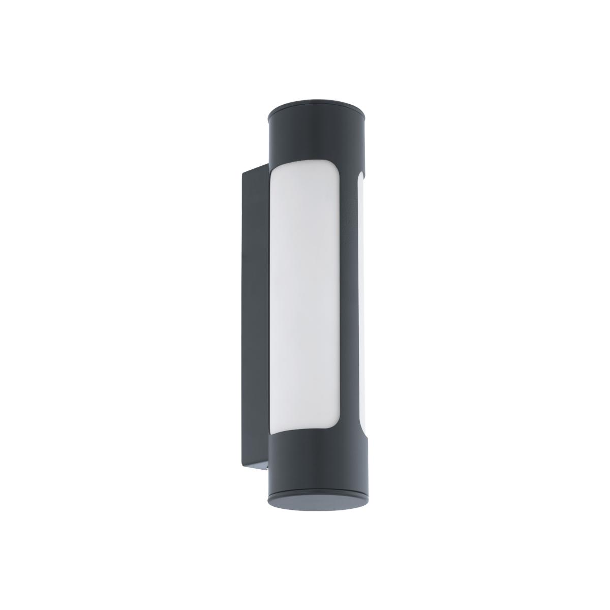 Eglo Tonego Grey Metal IP44 Integrated LED Outdoor Wall Light - White – image 1