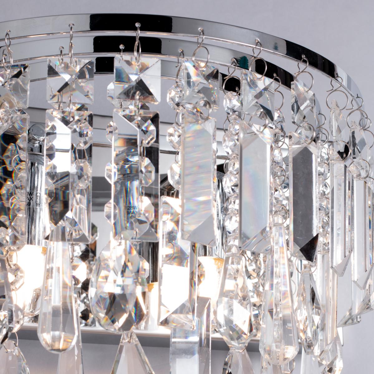 Brona 2 Light Bathroom Wall Light - Chrome – image 4