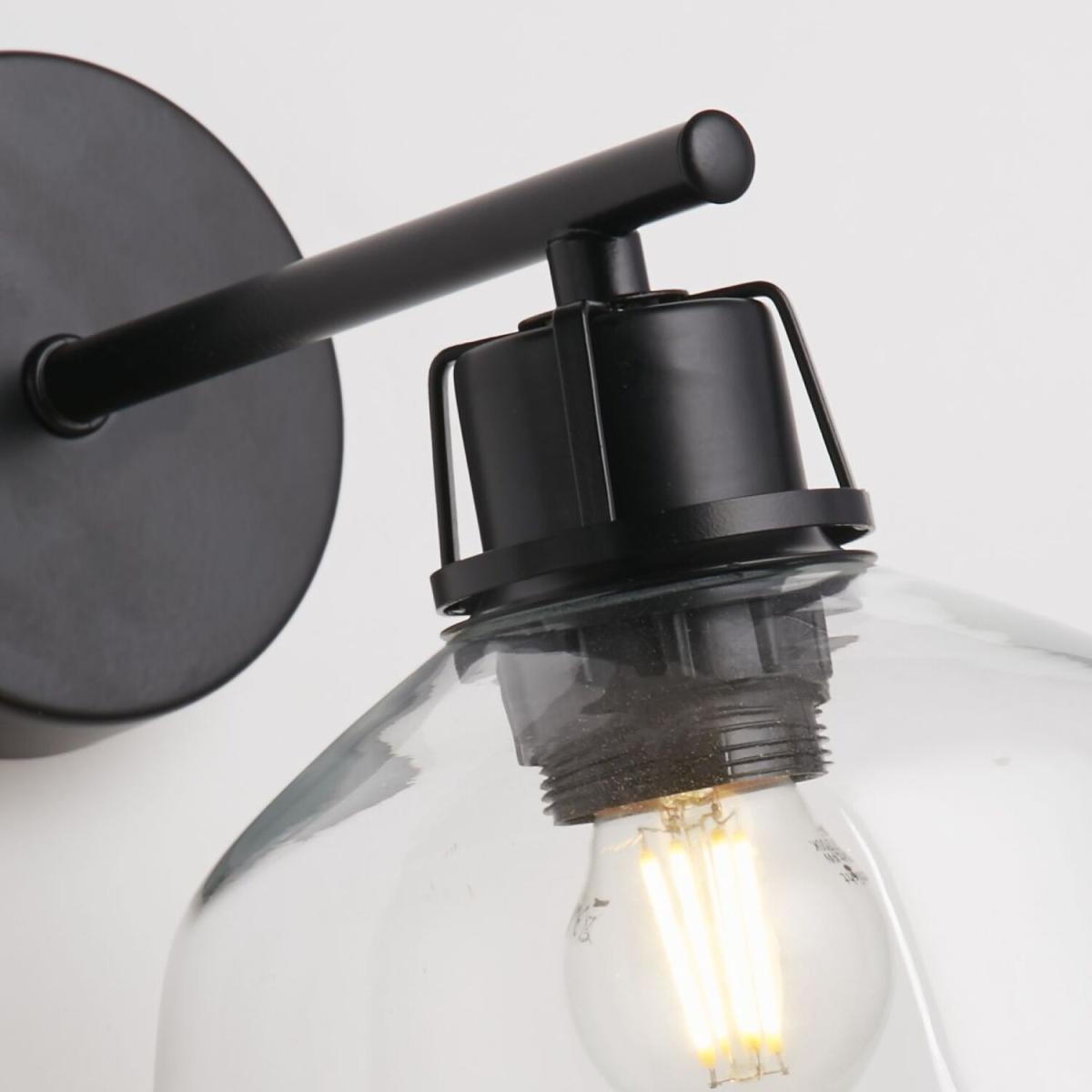 Simple Glass Dome Wall Light - Black – image 2