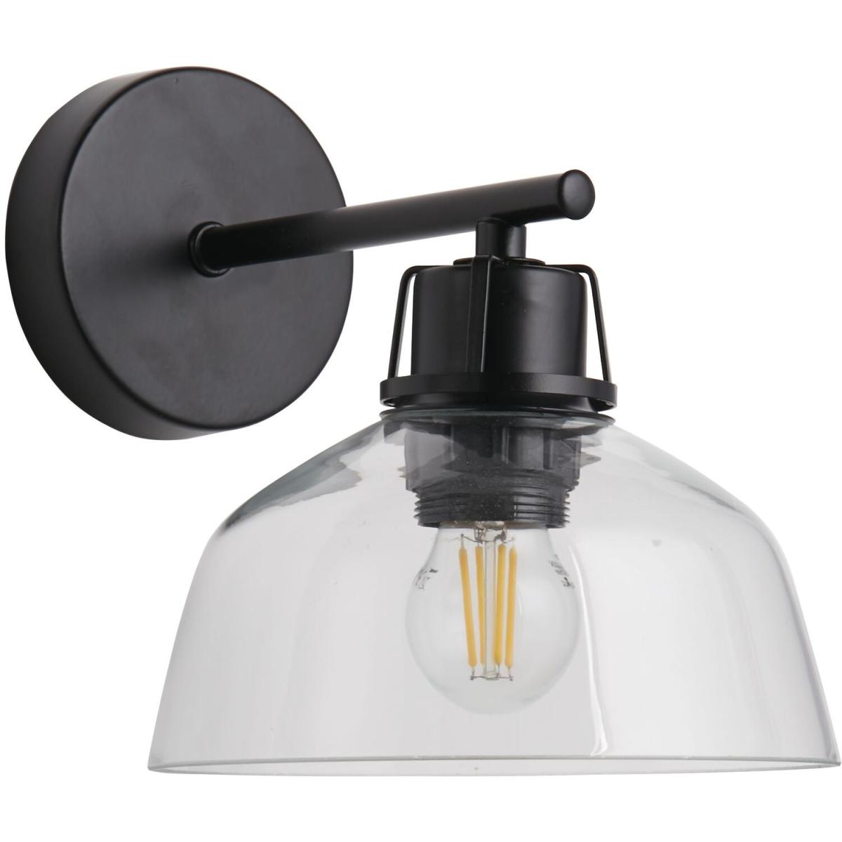 Simple Glass Dome Wall Light - Black – image 3