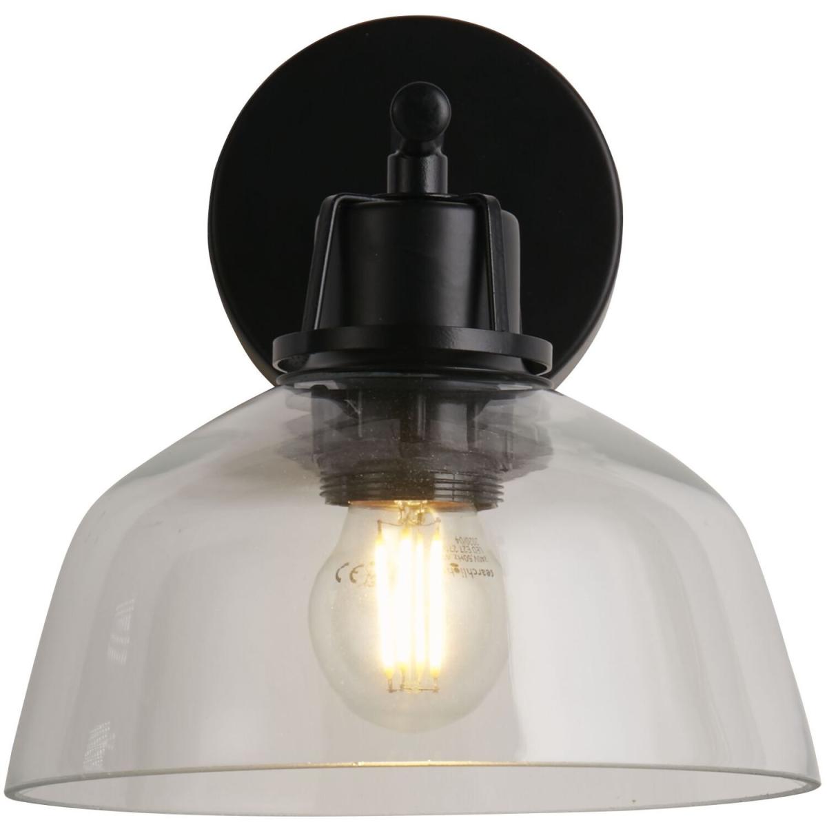 Simple Glass Dome Wall Light - Black – image 4