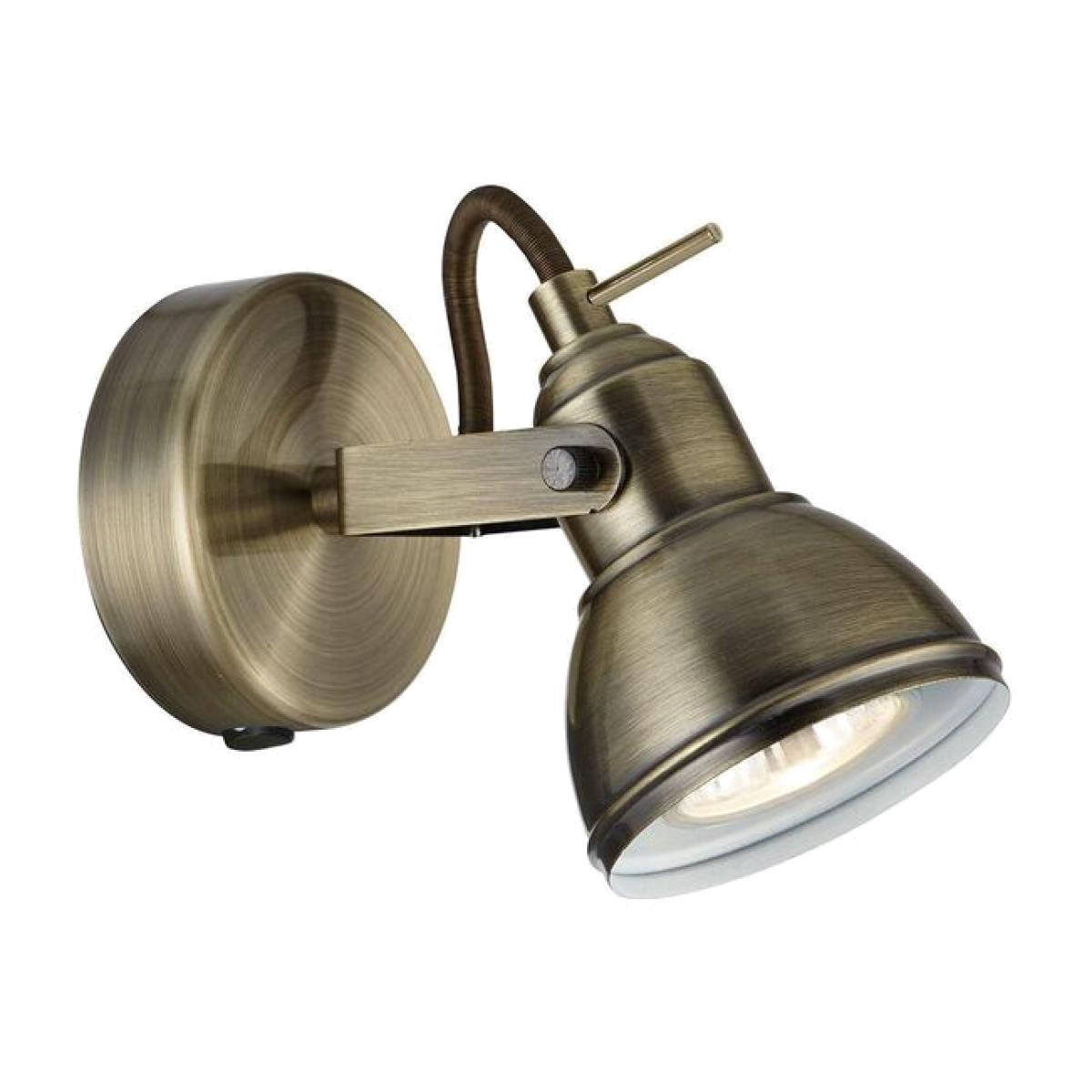 Antique Brass Single Switched Spotlight - Antique brass