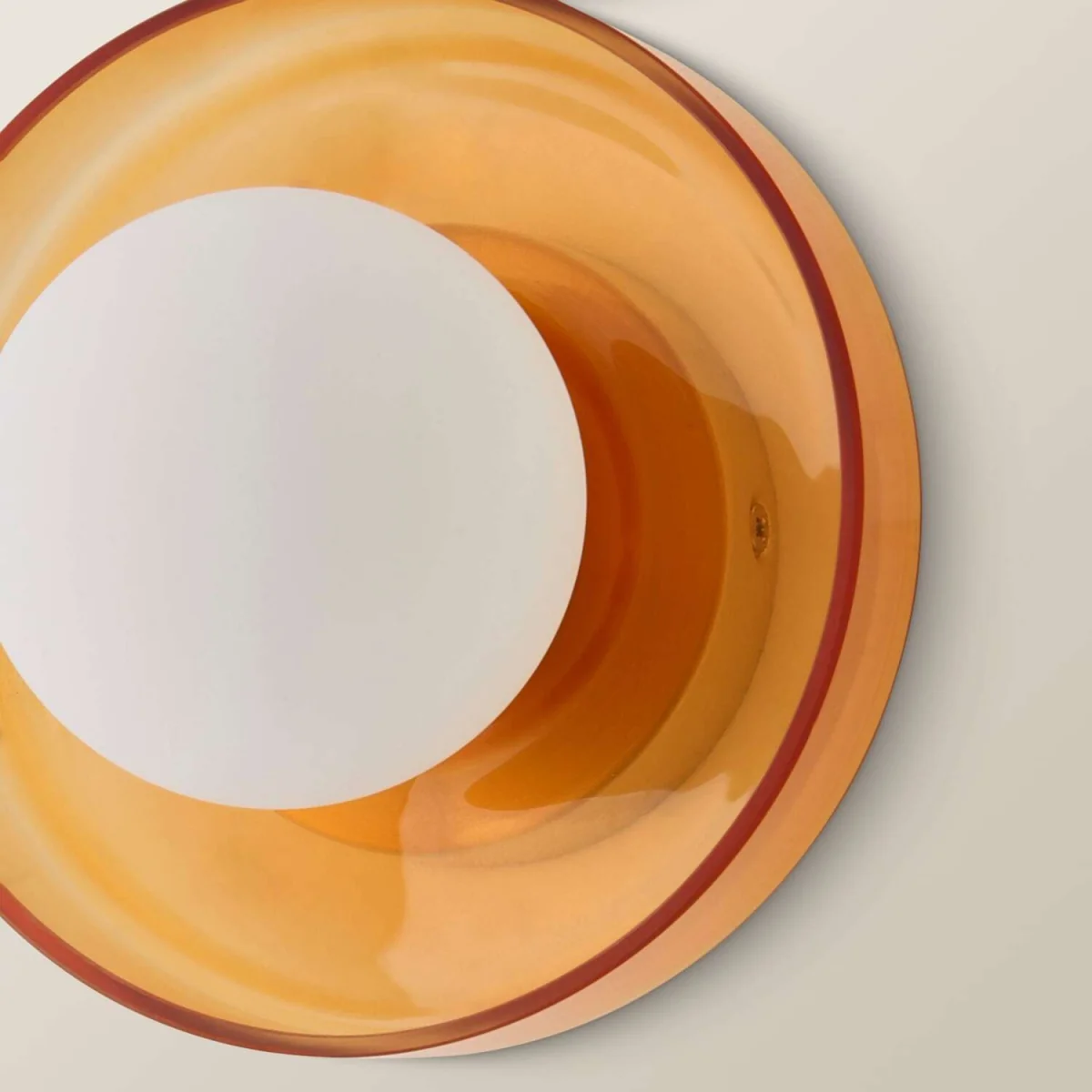 Newbury Glass Plate with Globe Shade IP44 Bathroom Wall Light - Amber / 25cm / 0.46kg / 0 – image 5