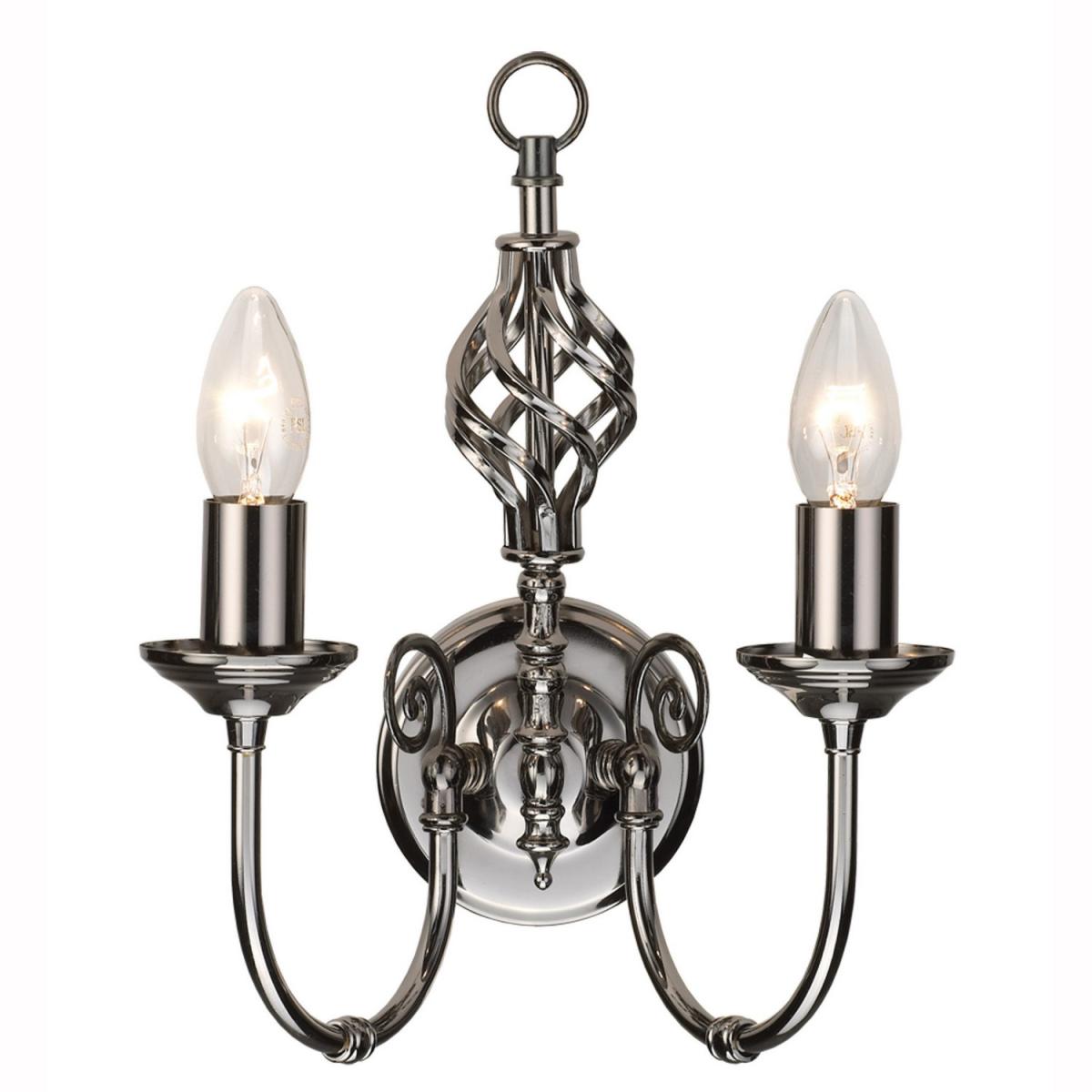 Classic Twin Wall Light - Pewter – image 2
