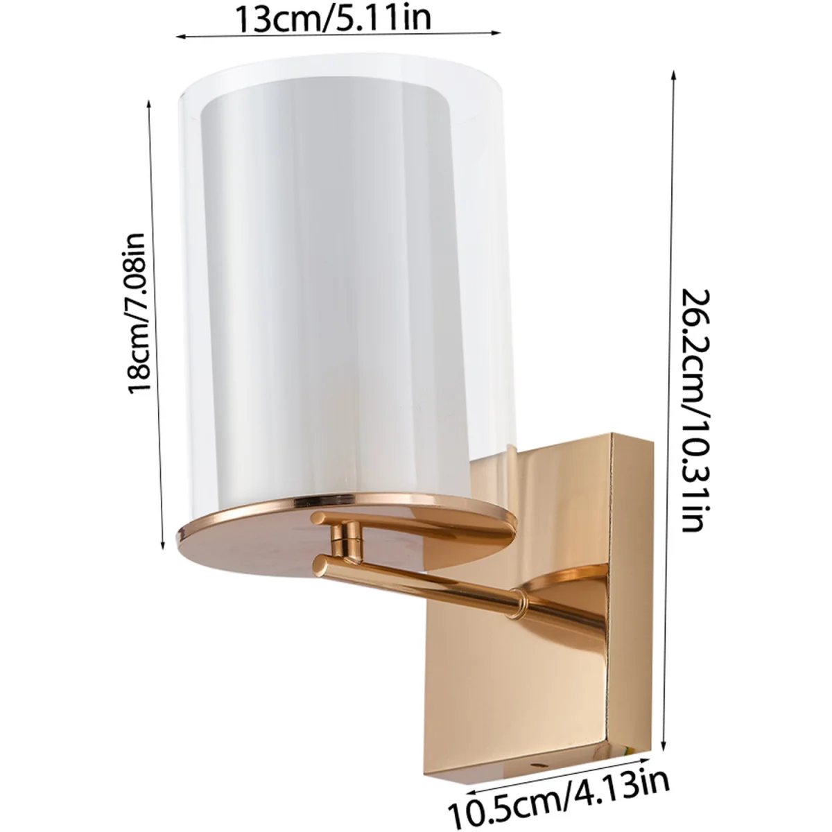Modern Glass Wall Light with G9 Fitting - Gold – image 2