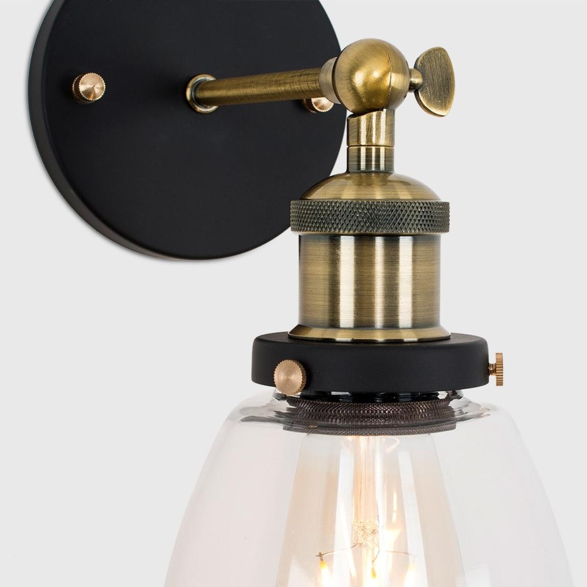 Ambrose Industrial Gold Indoor Wall Lantern - Gold – image 2