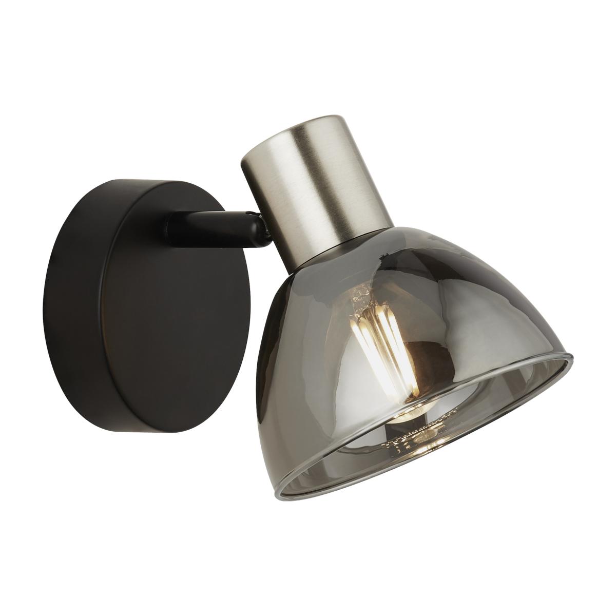 Satin Nickel and Black Spotlight - Black – image 1