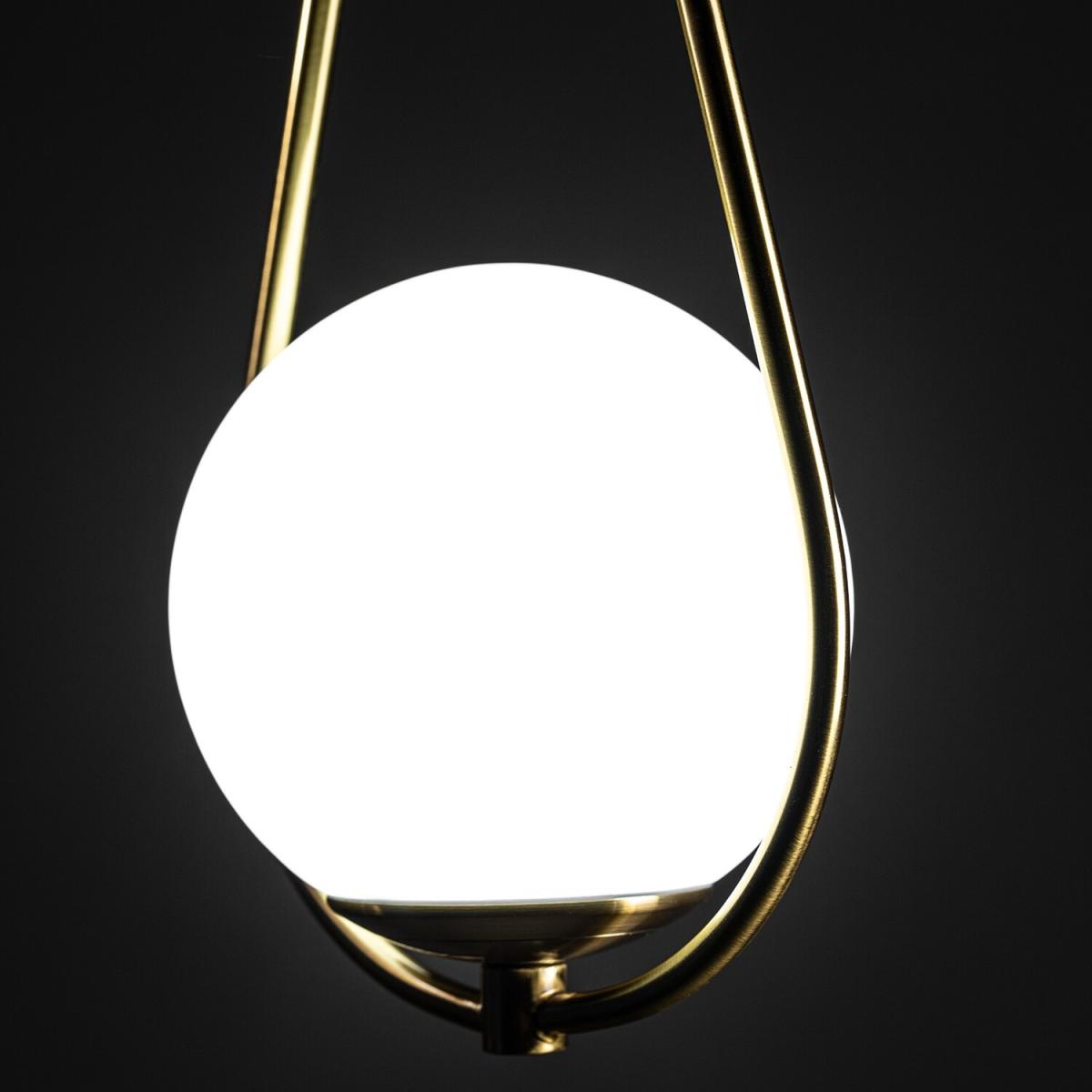 CGC LOPEZ Brushed Gold Brass Wall Lamp with Pearl White Globe Ball - gold – image 2