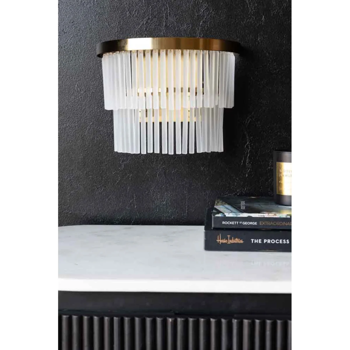 Gold Tiered Glass Wall Light – image 2