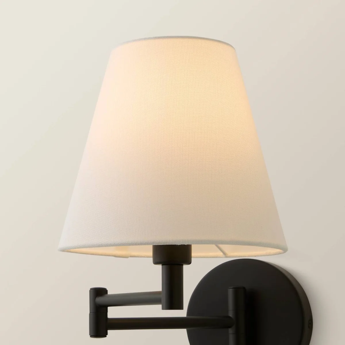 Sonia Pair Swing Arm Wall Light with Tapered Shade - Black – image 3