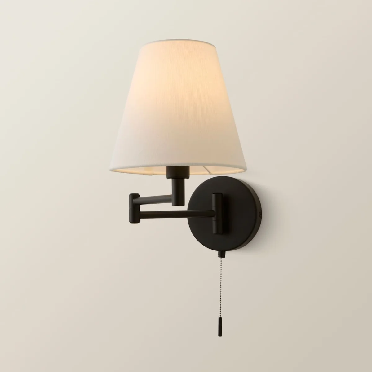 Sonia Pair Swing Arm Wall Light with Tapered Shade - Black – image 6