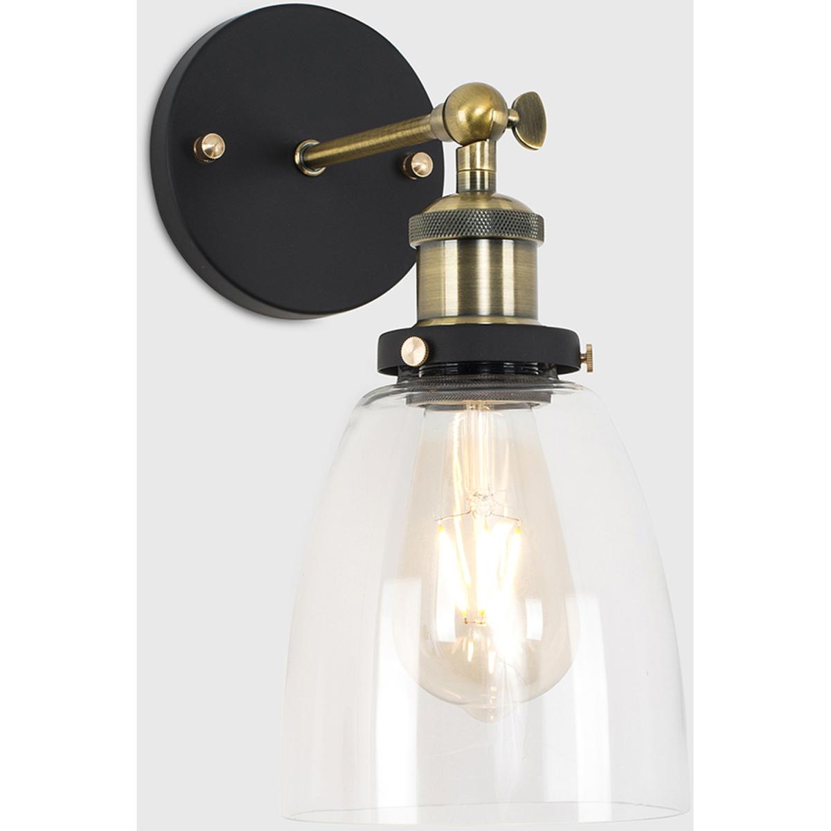 Ambrose Industrial Pair of Gold Indoor Wall Lantern - Gold – image 2