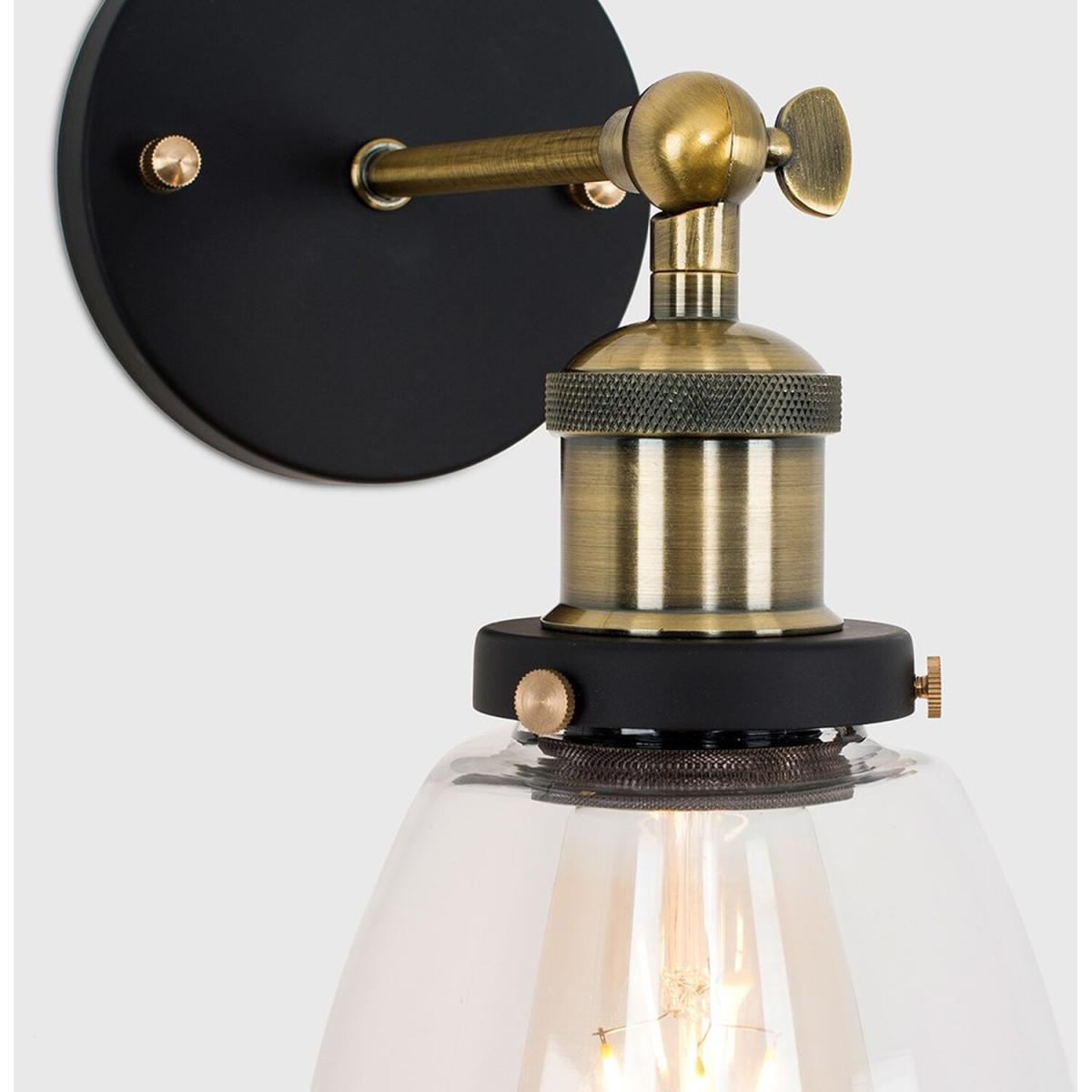 Ambrose Industrial Pair of Gold Indoor Wall Lantern - Gold – image 3