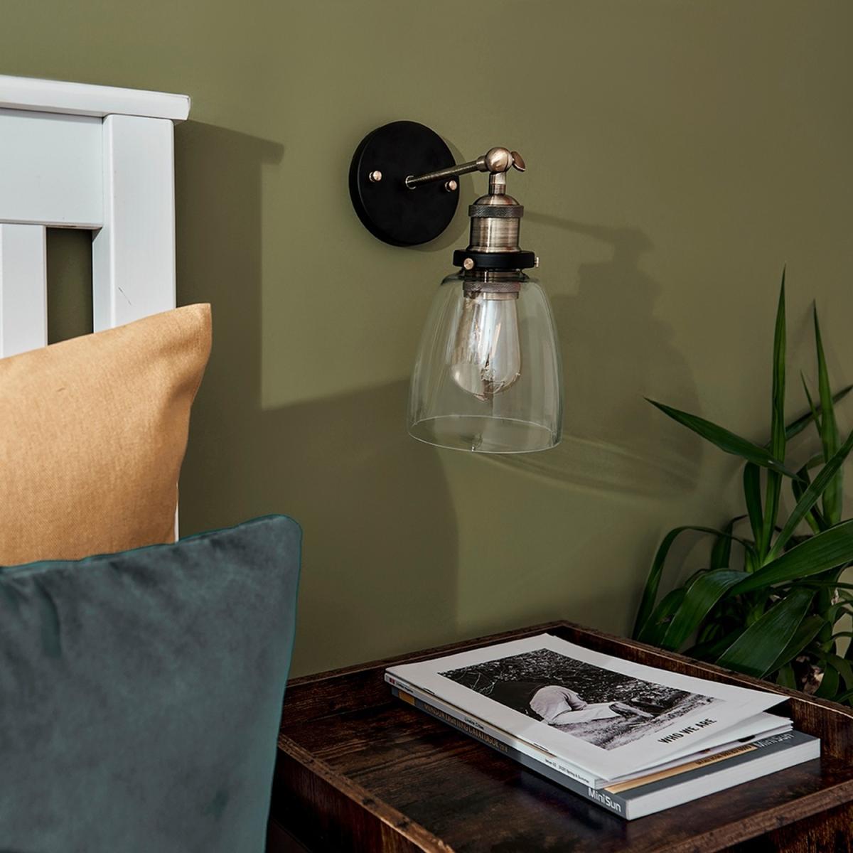 Ambrose Industrial Pair of Gold Indoor Wall Lantern - Gold – image 5