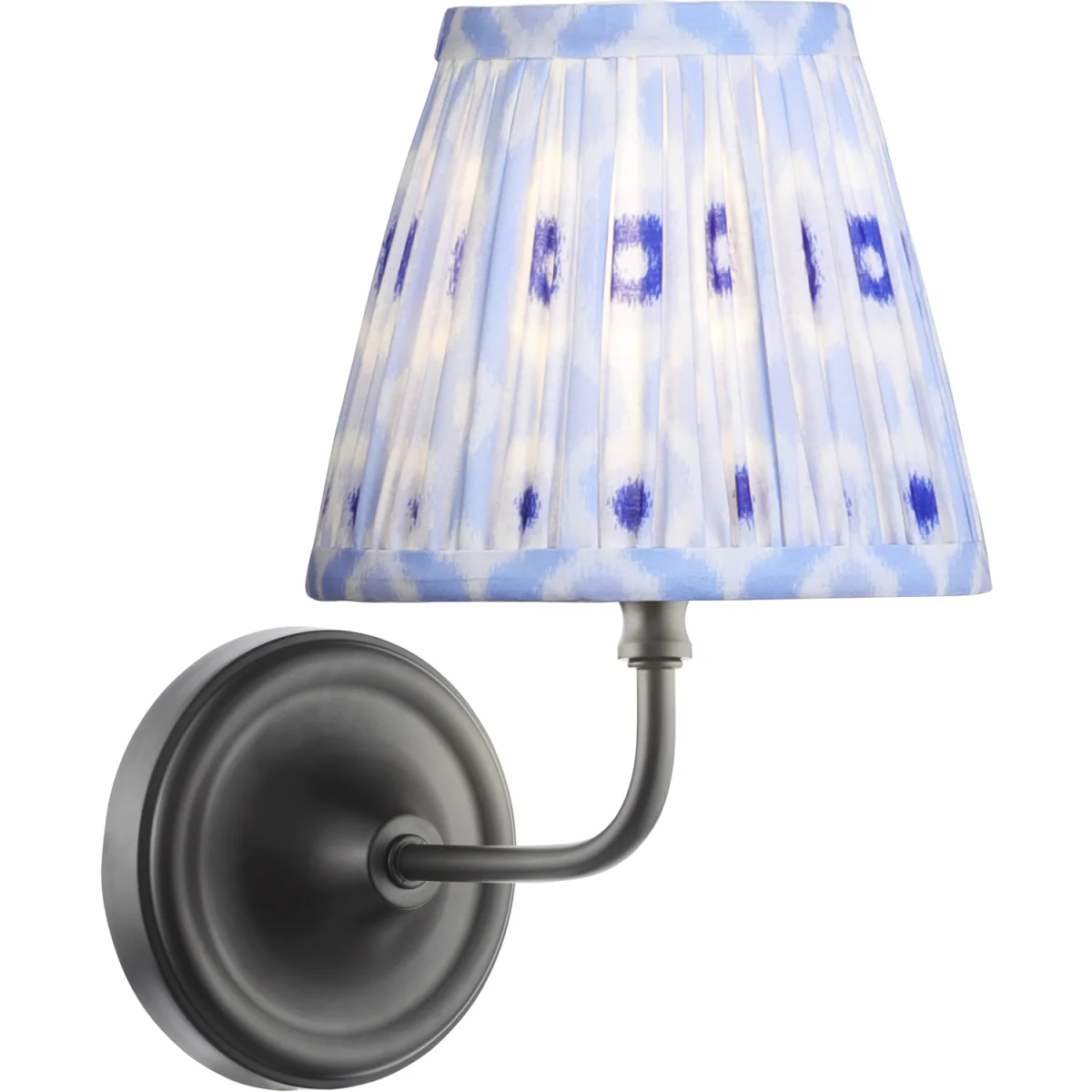 Padme Wall Light Matt Black With Ikat Shade – image 3