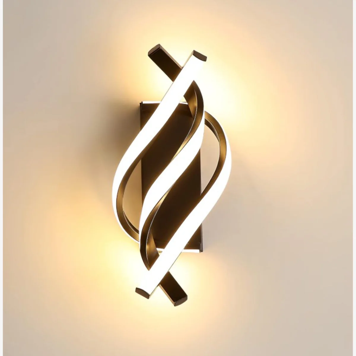 Wall Light Black Spiral - Black – image 1