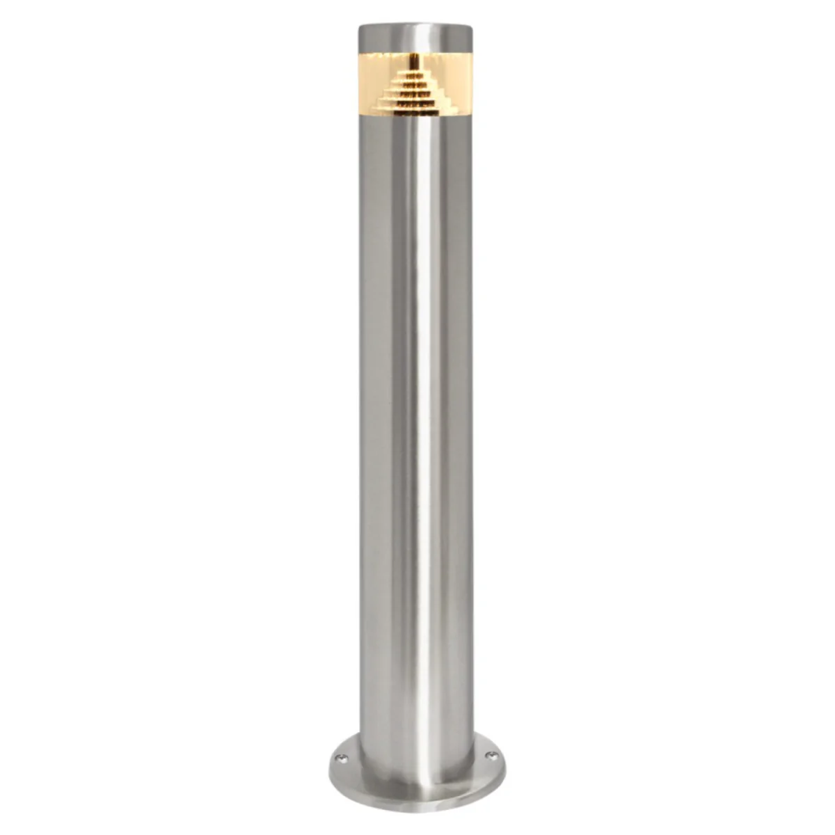 Pyramid Outdoor Post Light - Brushed Stainless Steel And Clear Pc – image 3