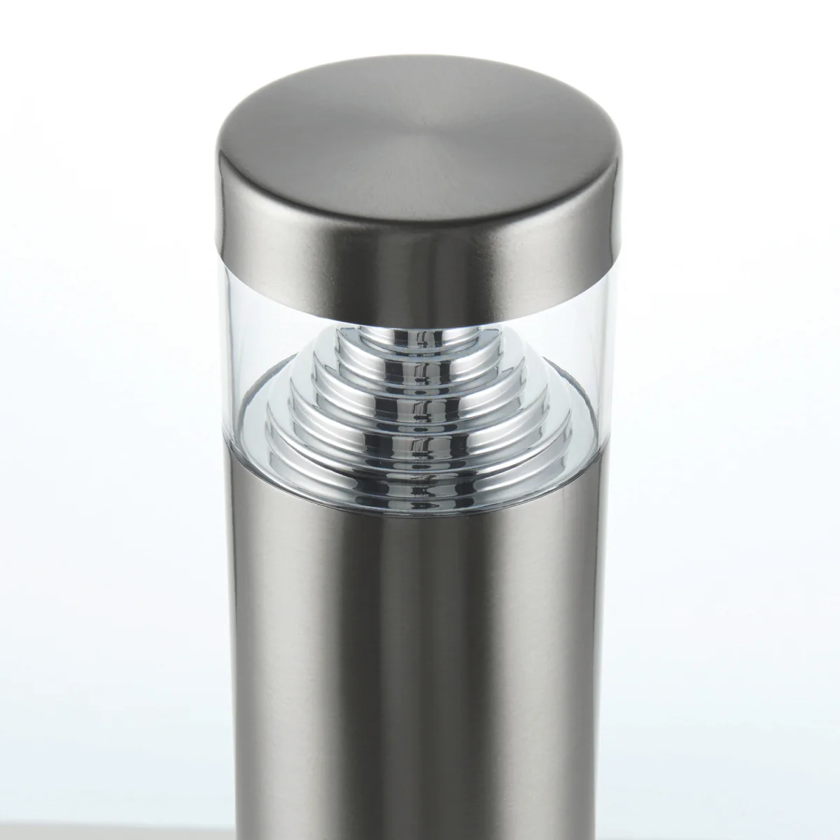 Pyramid Outdoor Post Light - Brushed Stainless Steel And Clear Pc – image 5