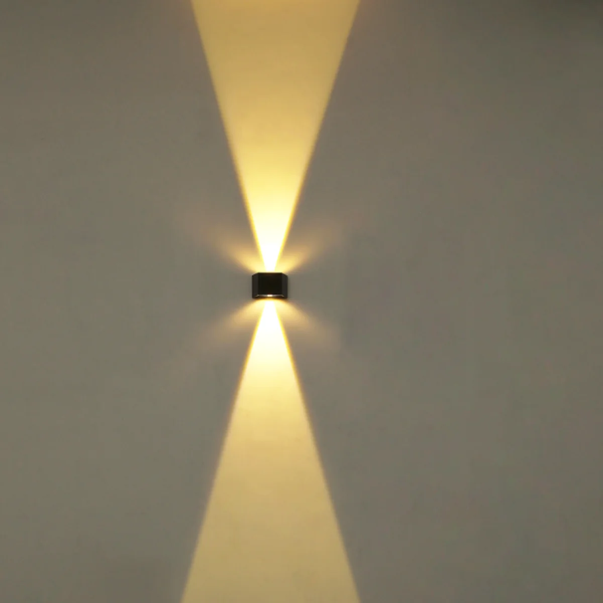 Solar Up Down Wall Lights with 3 directional Polycrystalline Solar Panel - Black – image 5