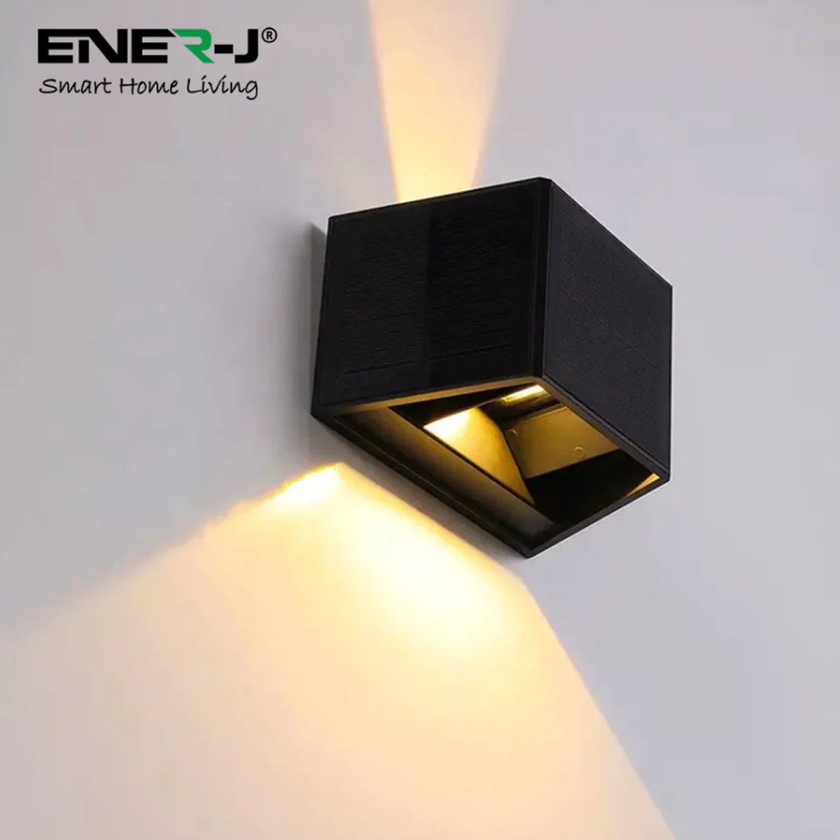 Solar Up Down Wall Lights with 3 directional Polycrystalline Solar Panel - Black – image 6
