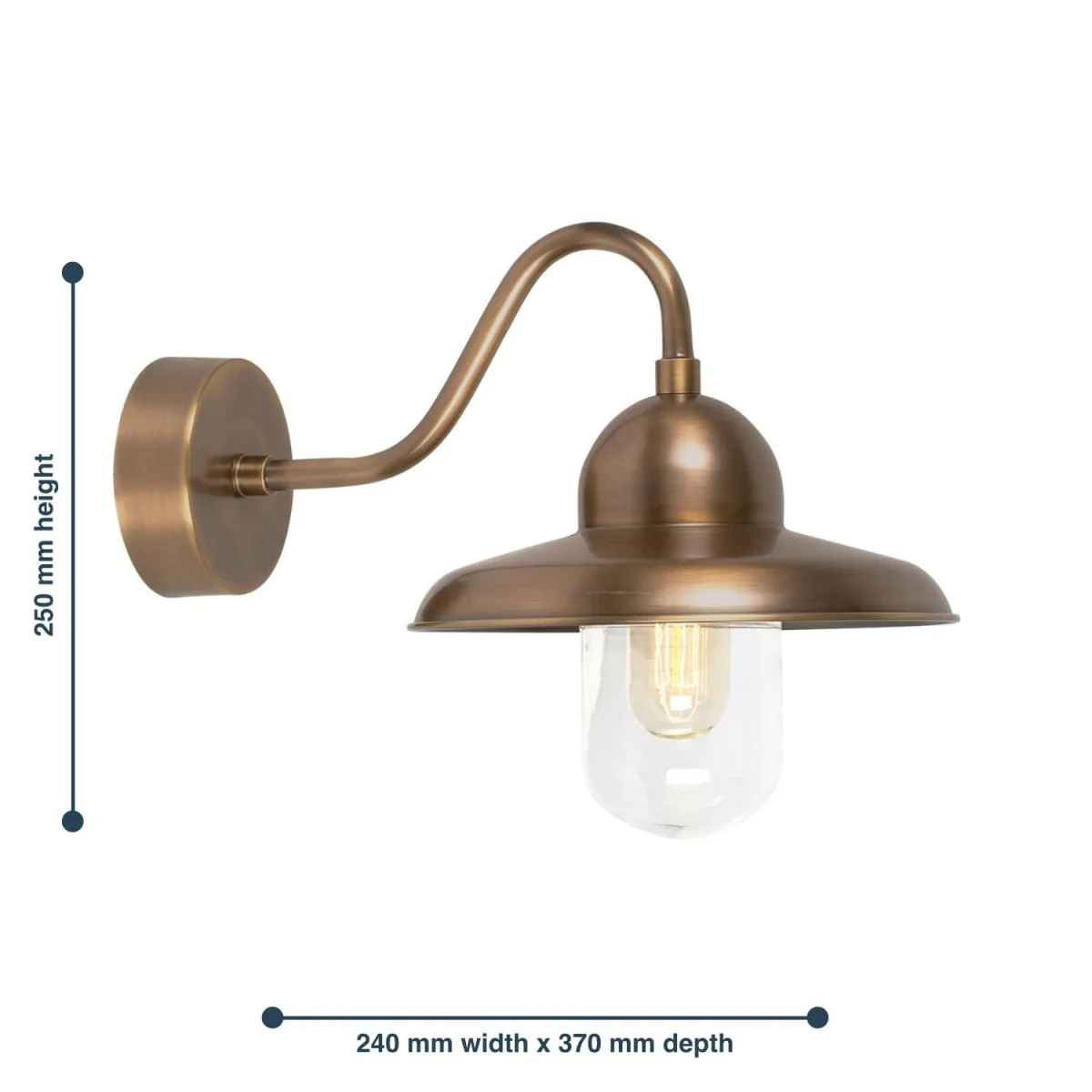 Somerton Wall Light Brass - Brass – image 3