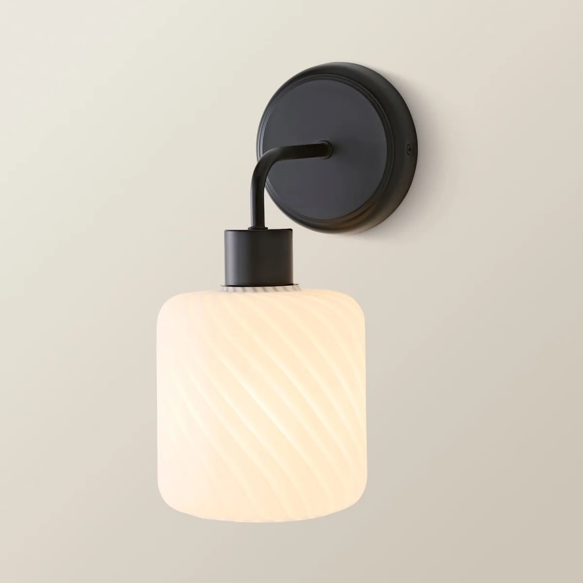 Emery Swirl Glass Wall Light - Black / 0.57kg – image 4