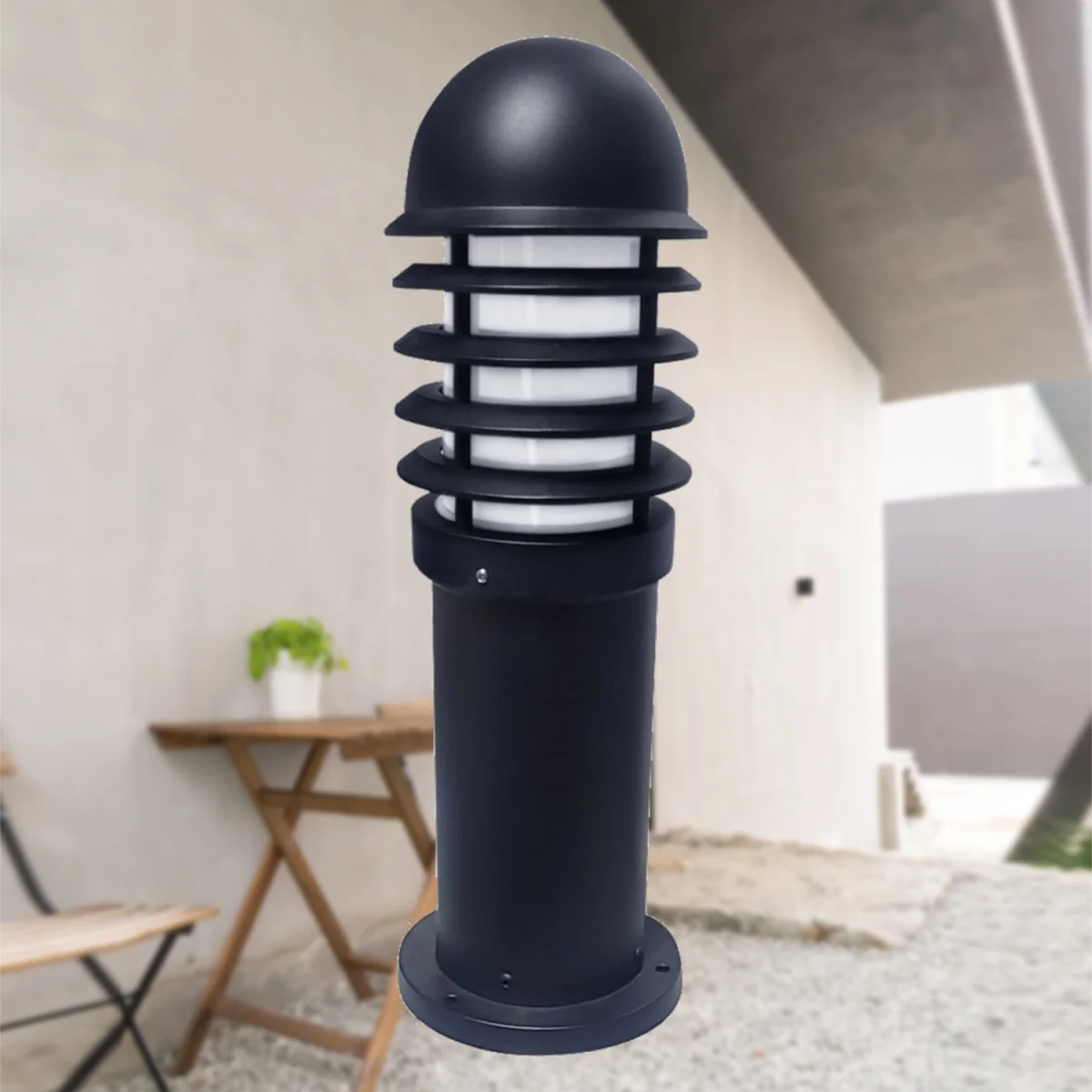Mason Outdoor Post Light - Black And Opal Plastic – image 2