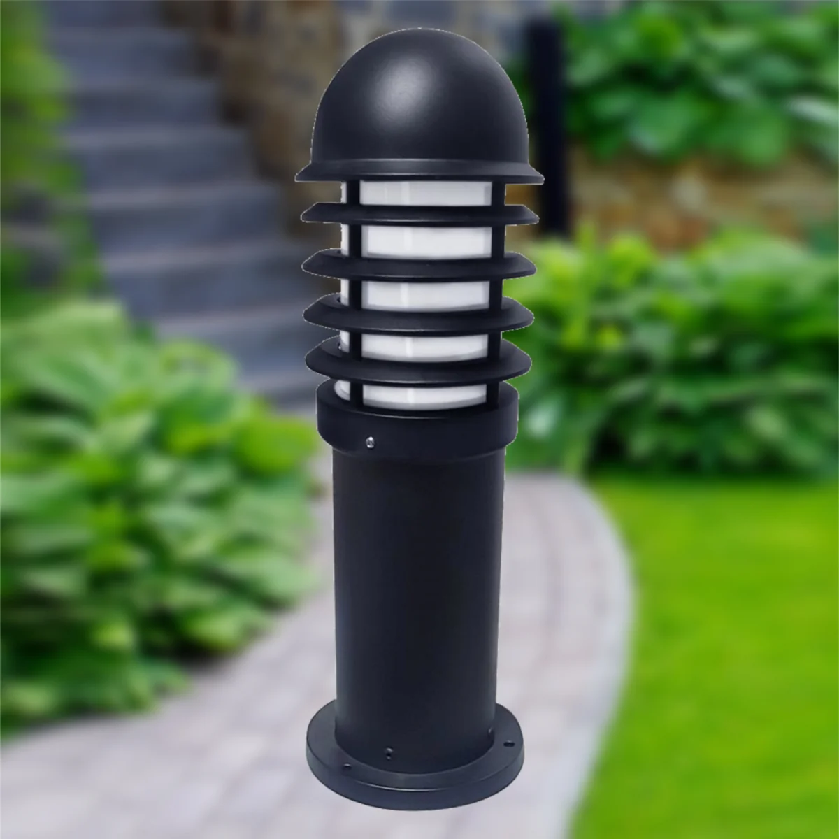 Mason Outdoor Post Light - Black And Opal Plastic – image 3