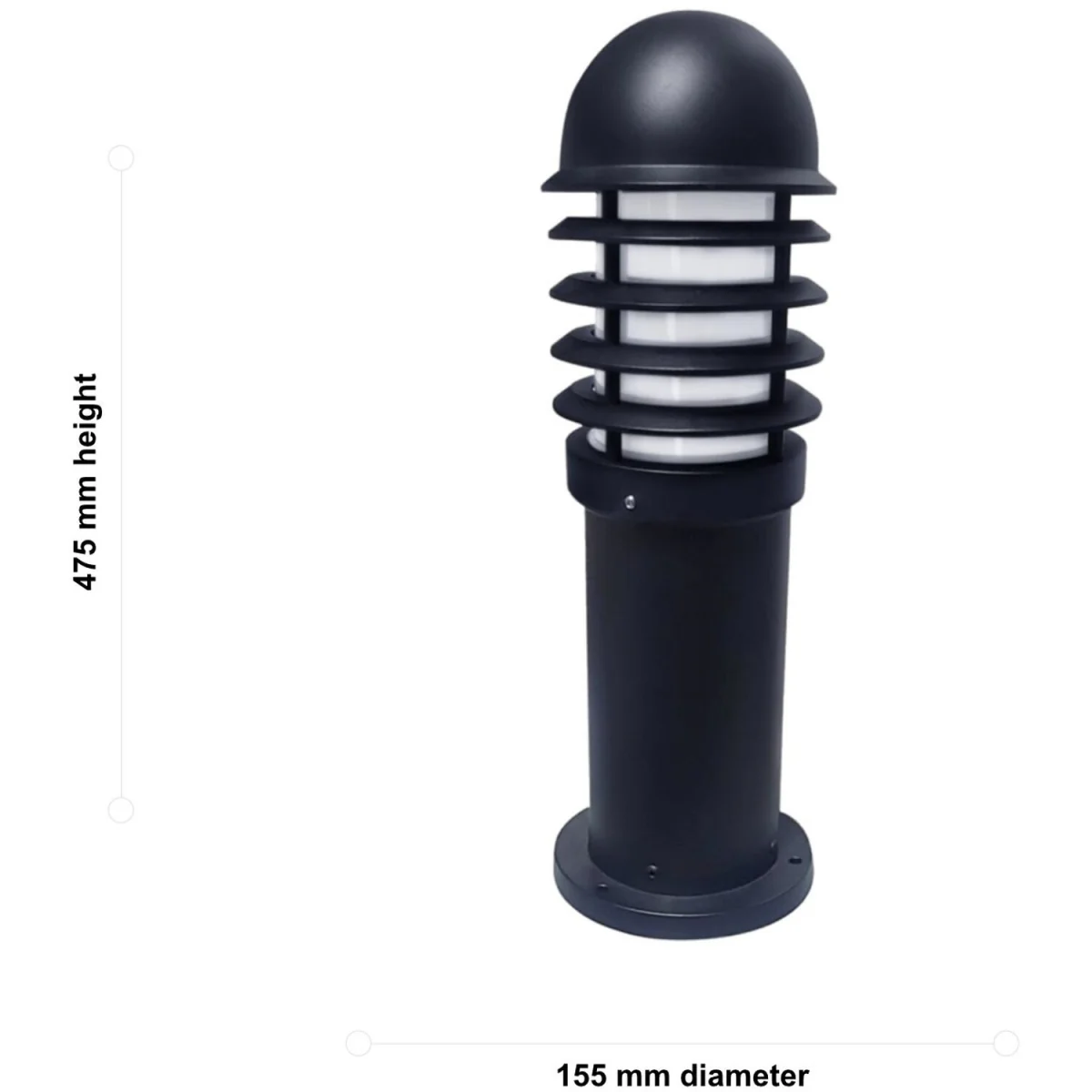 Mason Outdoor Post Light - Black And Opal Plastic – image 4