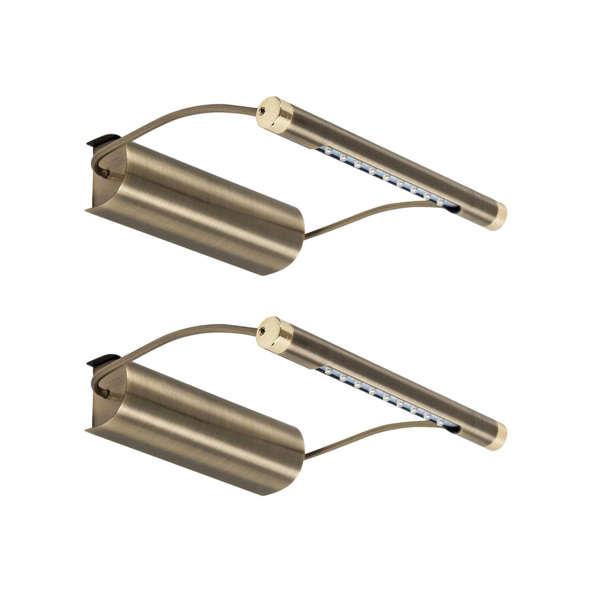 Falcon Pair of Gold Indoor Wall Picture Light - Gold – image 1