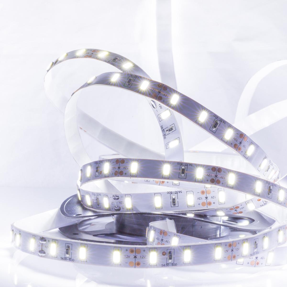 Cool White 5m Silicone Coated Led Strip Light - White – image 2
