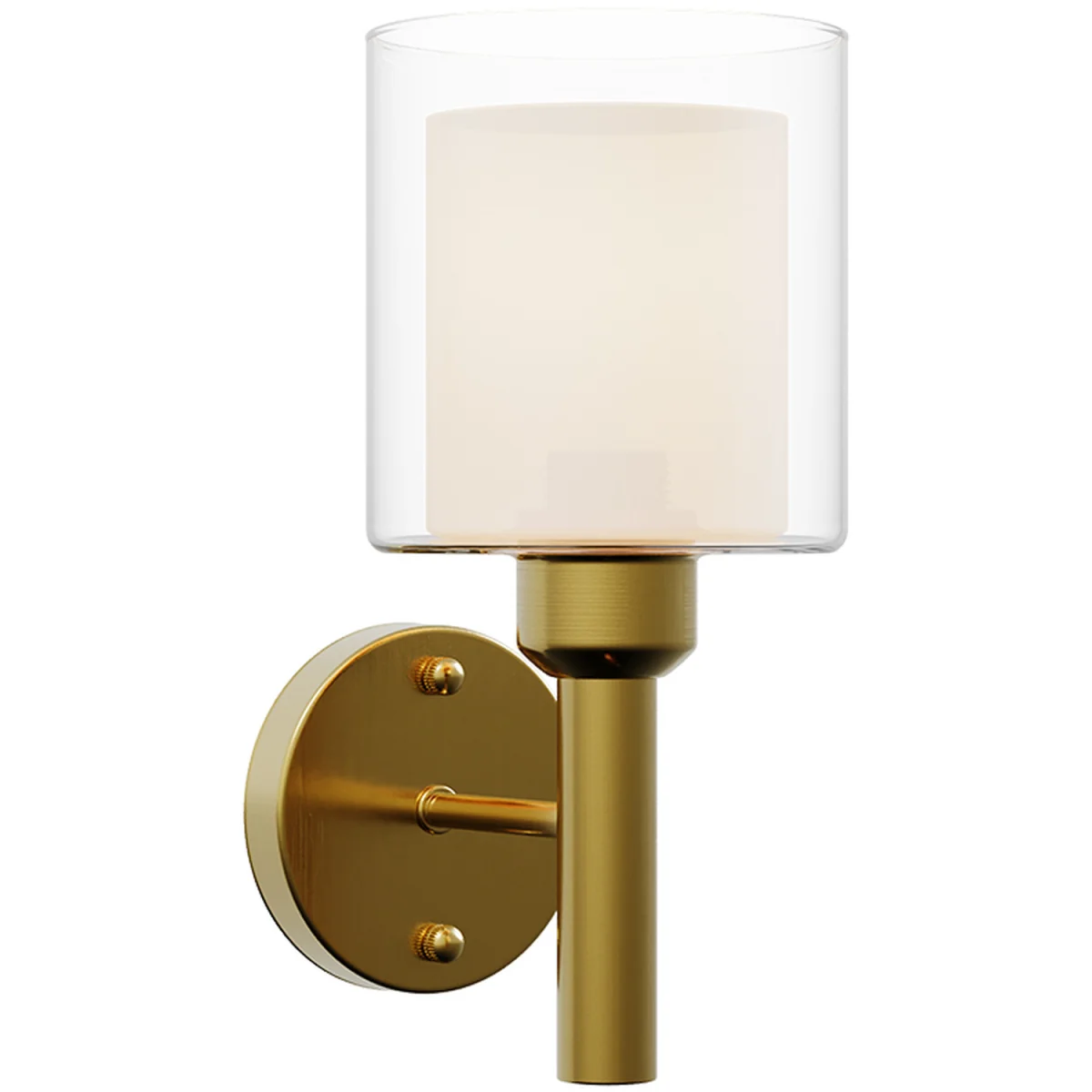 Modern Wall Lamp with Double Layer Glass Shade - Gold – image 11