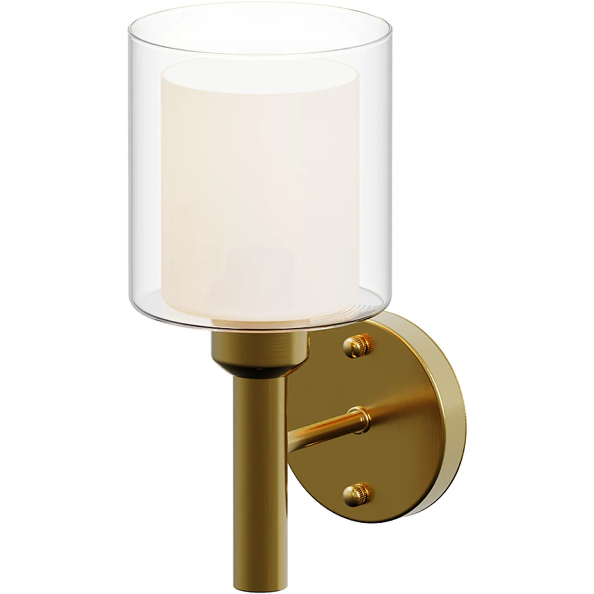Modern Wall Lamp with Double Layer Glass Shade - Gold – image 12