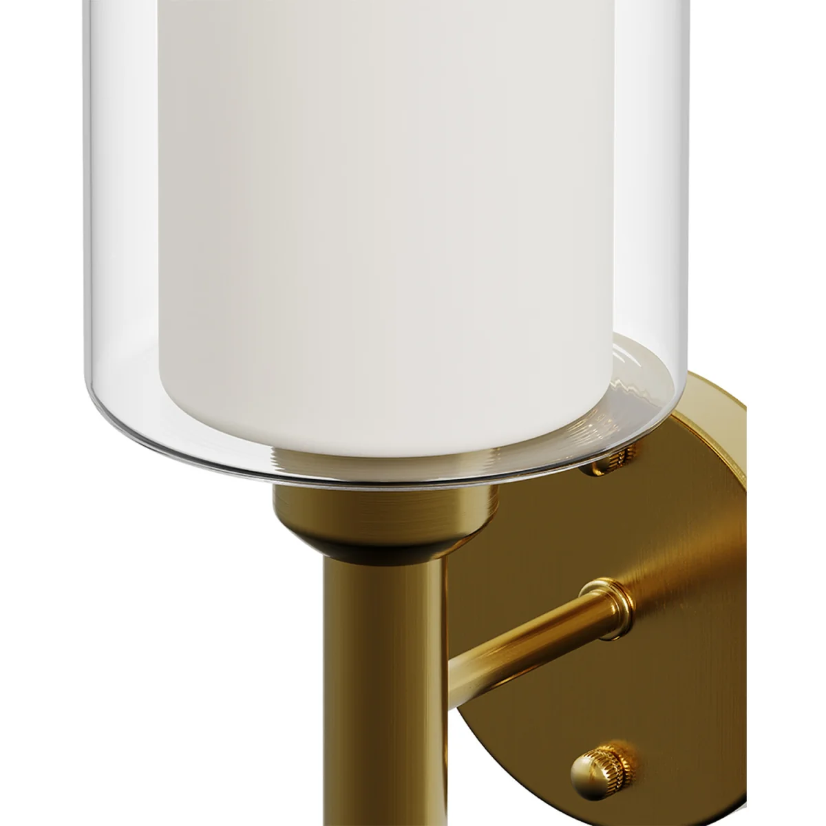 Modern Wall Lamp with Double Layer Glass Shade - Gold – image 5