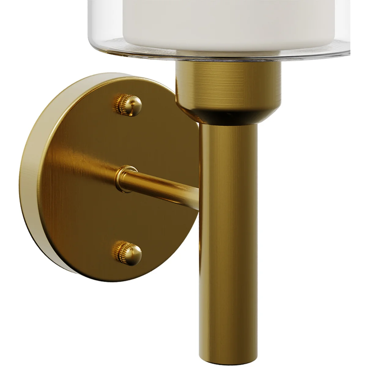 Modern Wall Lamp with Double Layer Glass Shade - Gold – image 6