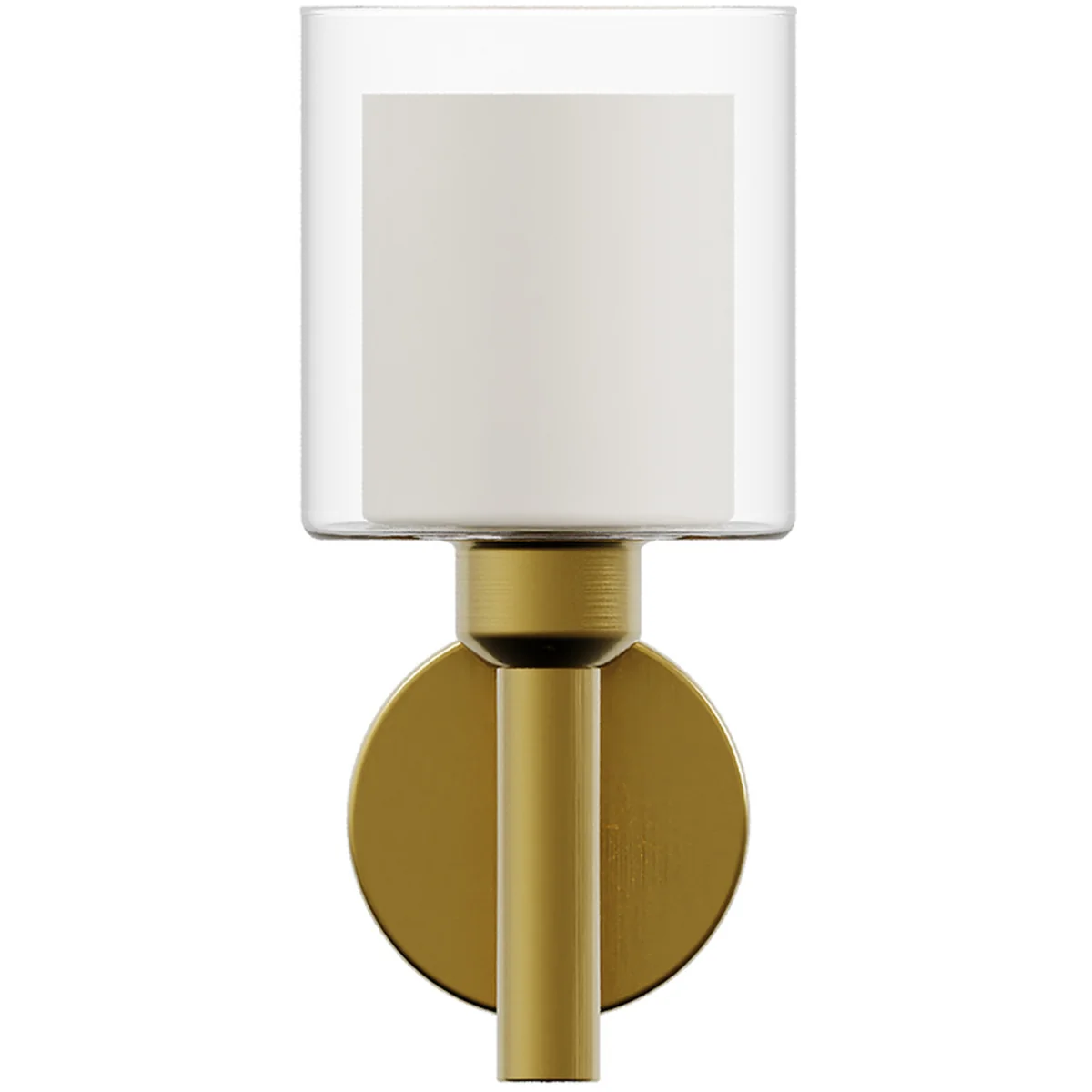 Modern Wall Lamp with Double Layer Glass Shade - Gold – image 8