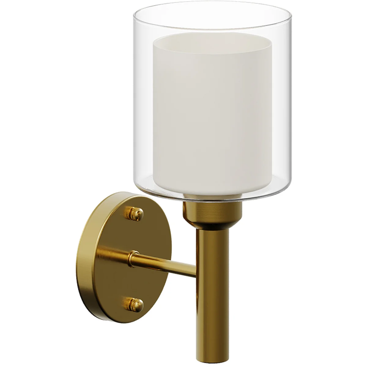 Modern Wall Lamp with Double Layer Glass Shade - Gold – image 10