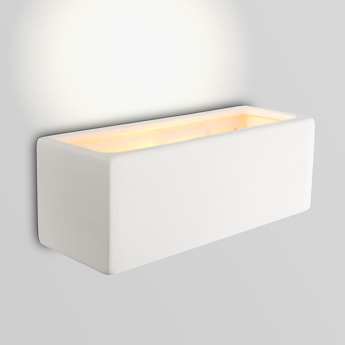 Pair Of Ceramic Block Paint Me Wall Lights - White – image 2