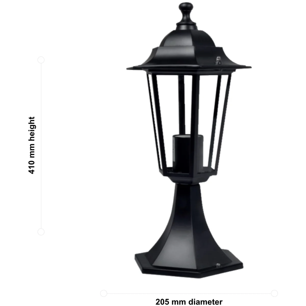 Cumbria Outdoor Post Light - Black And Clear Glass – image 4
